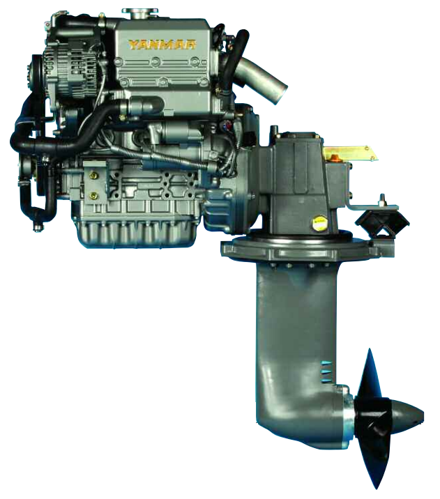 3YM20C-SD25 21hp, 3600 Devir, Sail Drive Kuyruklu, Dizel Deniz Motoru